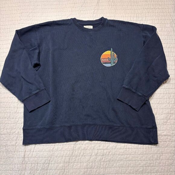 Nudie Jeans Lukas Cactus Crewneck Mens XL Long Sleeve Terry Crew - Picture 2 of 12